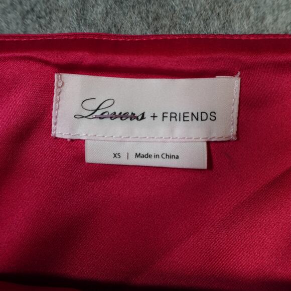 Lovers Friends Dress Womens Extra Small Rowan Mini Cut Out Off Shoulder Pink - Picture 6 of 15